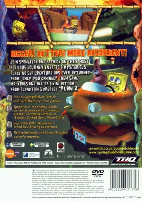 Nickelodeon SpongeBob SquarePants - The Movie box cover back